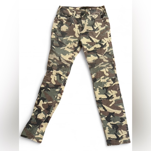 True Religion Rocco Skinny Fit Moto Jeans in Camo Men’s Waist 30 - Picture 1 of 5
